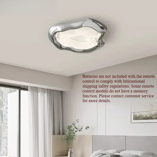 Modern Minimalist LED Home Ceiling Light Iron Silver Inkstone Plated Art Creative Lamps for Living Room Decoration Chandelier