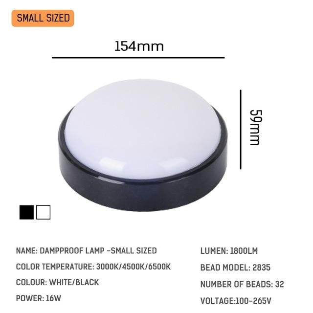 LED Ceiling Lamp Bathroom Ceiling Light Surface Mounted Waterproof Light 16W/20W Indoor Outdoor Corridor Lights