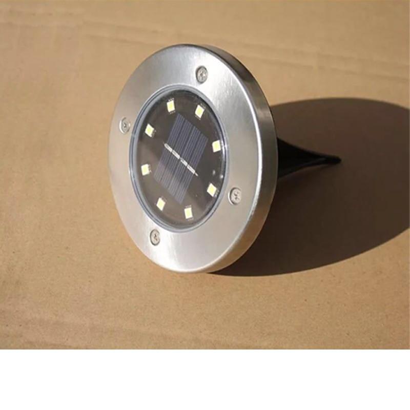 LED Solar Lawn Lamp Solar Power Buried Light Under Ground Lamp Outdoor Path Way Garden Decking Light White Warm White