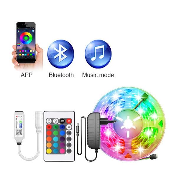5m10m RGB Led Strip Light SMD5050 2835 Bluetooth Led Lights Tape Flexible Non waterproof 12V LED Strip Ribbon for Home Christmas