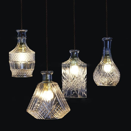 Wine Bottle Led Pendant Light Cafe Bar Decoration Loft Hanglamp Kitchen Hanging Light Fixture Dining Room Hanging Lamp
