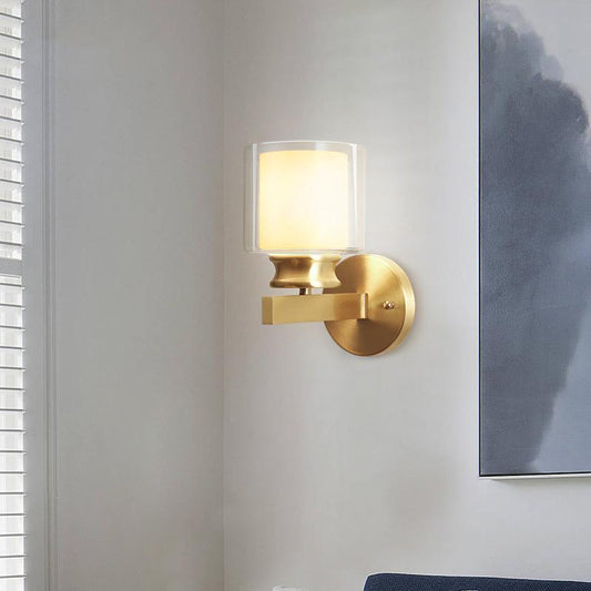 New Living Room Bedroom Mirror Front Wall Lamp Minimalist Copper Wall Lamps