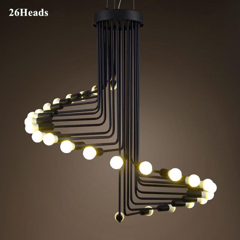 16/26Heads American Country Retro Ceiling Fixture Pendant Light Vintage Style Metal Art Lamp Industrial Loft Retro Droplight