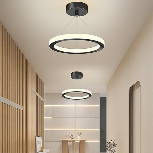 Nordic Creative Indoor Chandelier Retractable Modern Metal LED Pendant Light Hanging Lamp