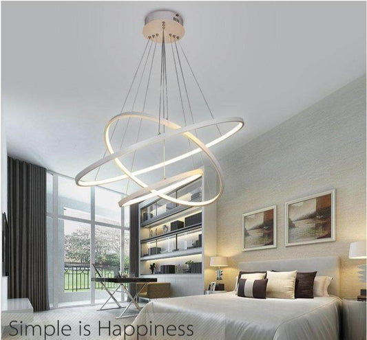 Modern Pendant Lamp Hanging Light Living Room Dining Shop Decoration Modern Hanging Lamp Large Ring Acrylic Pendant Light