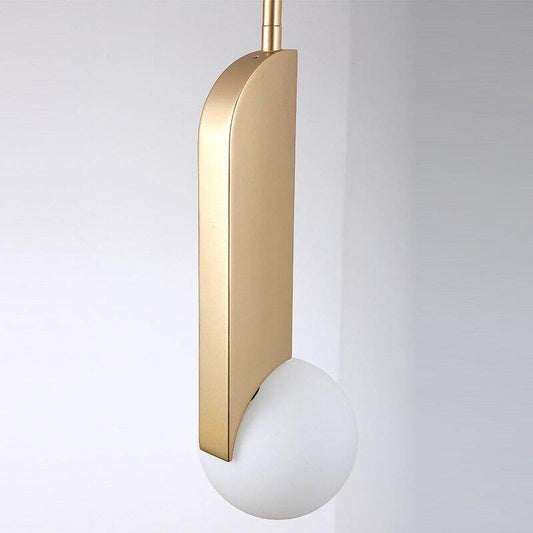 Modern Gold Pendant Light Bedroom White Glass Hanging Led Lamp Kitchen Minimalist Fixtures Dining Room Pendant Lamp Bathroom