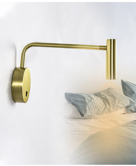 ZEROUNO led wall light wall lamp arm swivel home modern decor bedroom switch LED 3W reading light bedside indoor home interior