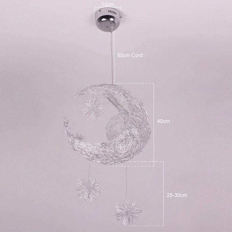 Modern Pendant Lighting Moon Star hanging lights Children Bedroom Lighting Fixture