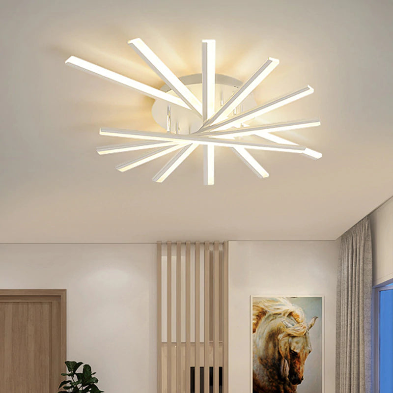 Living room light Nordic Light luxury household hall light simple modern minimalist living room main light three rooms and two halls complete set of lamps