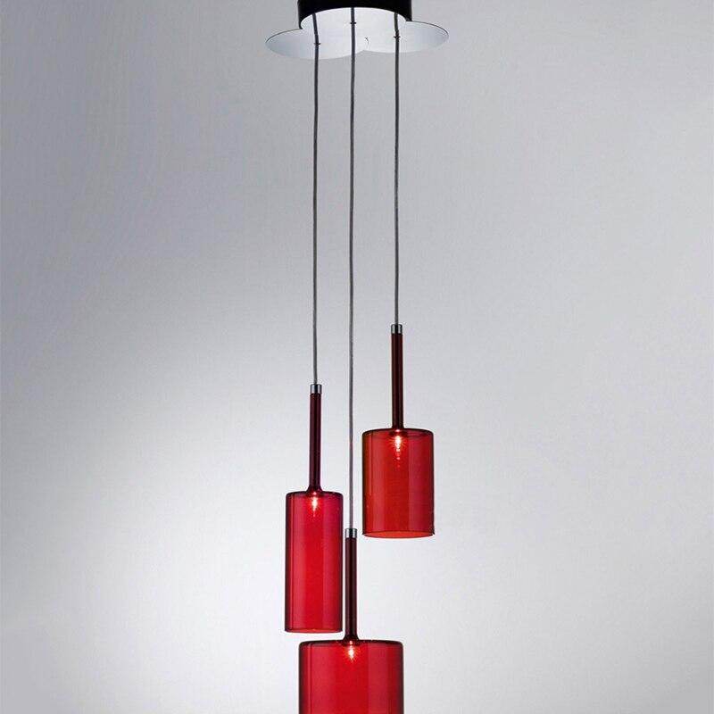 Modern Colorful Single Head/Three Heads Glass Pendant Lights G4 Led Lliving Room Bedroom Restaurant Personality Pendant Lamps