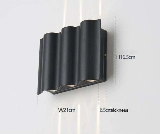 IP65 Waterproof LED Outdoor Lighting Alumunim Wall Lamp Garden Villa Porch Sconce Lightings Black Color 96-260v Sconce Luminaire