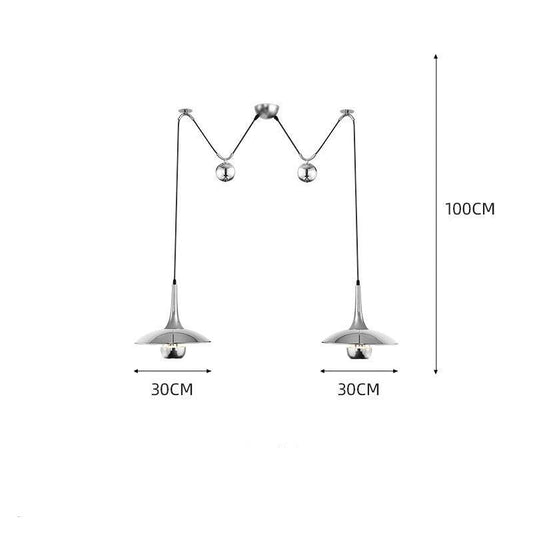 Creative Post-modern Personality Adjustable Shift UFO Restaurant Study Design Chandelier