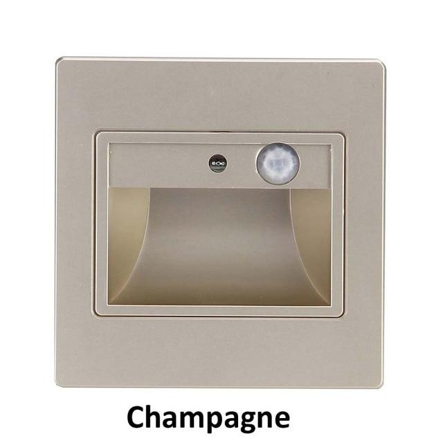 Abs Automatic PIR Sensor Stair Led Light Step Bedroom Wall Led Light Indoor Led Staircase Lighting