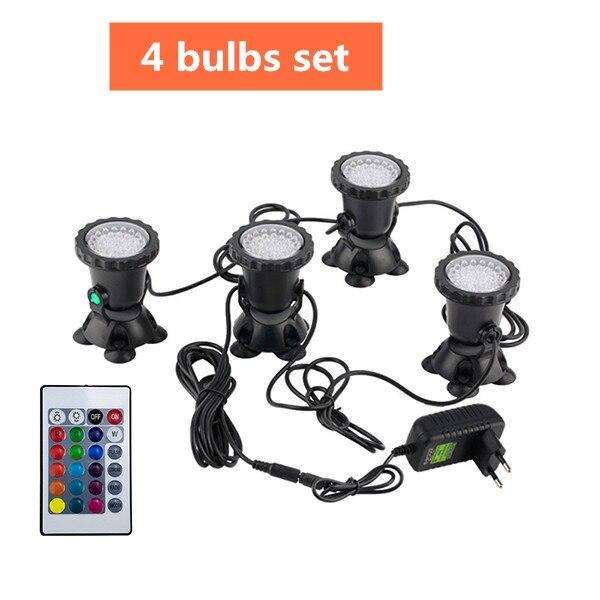 Waterproof LED Underwater Lights Lamp RGB Underwater Spot Light for Swimming Pool Fountains Pond Water Garden Aquarium Light