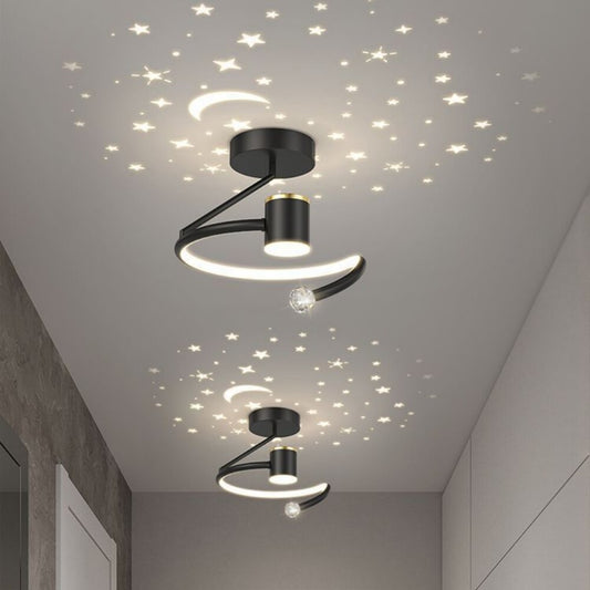 20W Chandelier Nordic LED Creative Star Sky Projection Acrylic Ceiling Lamp Applicable For Household Corridors Bedroom