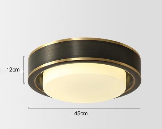 Simple Modern Room Living Room Black Copper Ceiling Lamp
