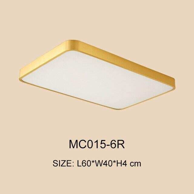 Nordic Copper LED Ceiling Lights Round Square Gold Ceiling Fixture For Kitchen Living room Kids Bedroom Home Hall Corridor Light
