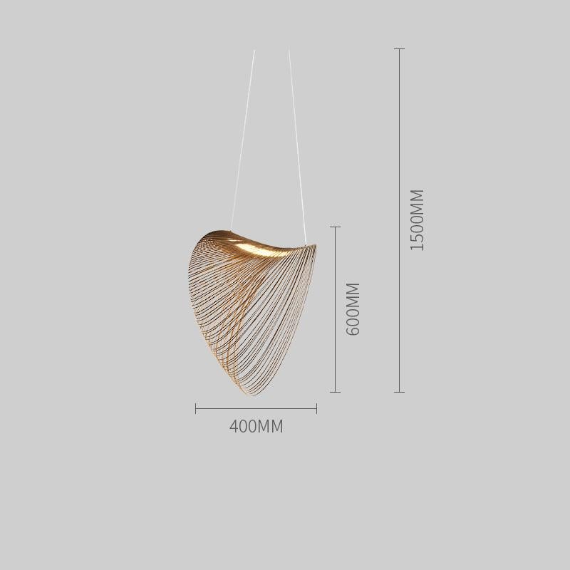 Simple Suspension Hollow Wooden Birch Chandelier