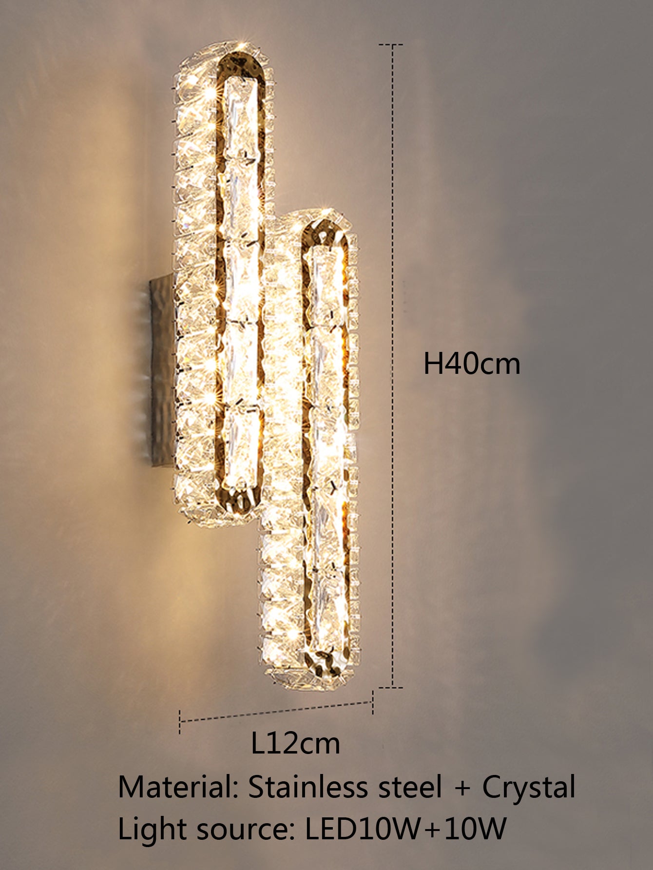 Wall Lamp Crystals Strip Interior Wall Light for Living Room Background Bedside Corridor Decoration Wall