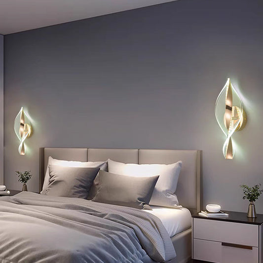 Nordic LED Wall Lamp Living Room Indoor Lighting Originality Lamps Modern LED Acrylic Bedside Wall Light