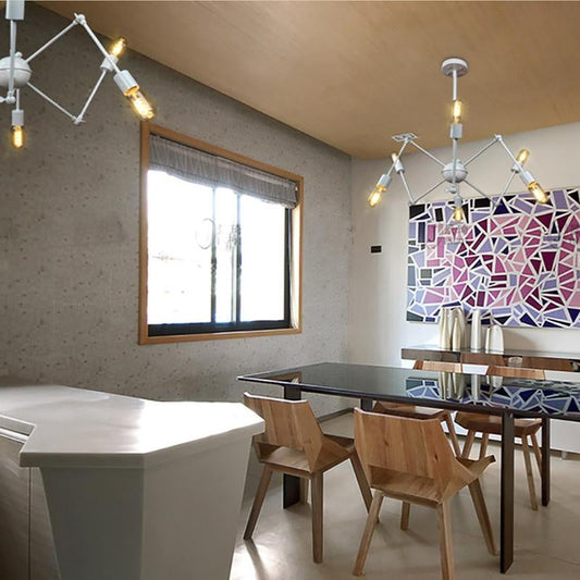 Art Deco Modern Spider Pendant Lights With 6/8/10/12 Heads Adjustable E27 Led For Restaurant Bar Cafe Office Bedroom Living Room