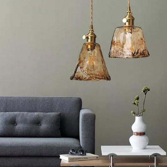 Retro Brass Chandelier Restaurant Glass Lamp Artistic Creativity Personalized Industrial Wind Chandelier