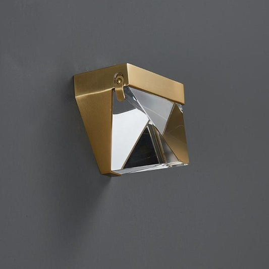 Nordic Copper Post-modern Light Exquisite Crystal Bedroom Headwall Lamp Creative Corridor Staircase Copper Wall Lamp