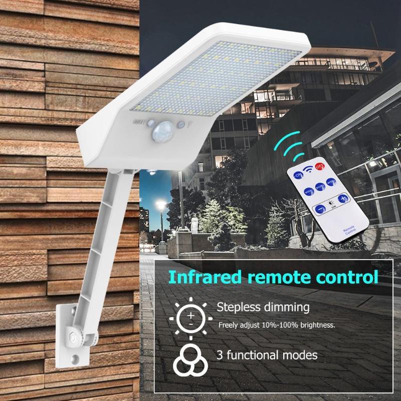 48/56LED Remote Control Solar Light PIR Motion Sensor IP65 Outdoor Wall Street Lamp Waterproof Lamp Lights