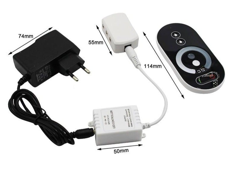 Mini LED Spot Downlights Dimmable Lamp Set Remote Controller Ceiling Recessed 1.5W 27mm Hole Silvery Cabinet Lights