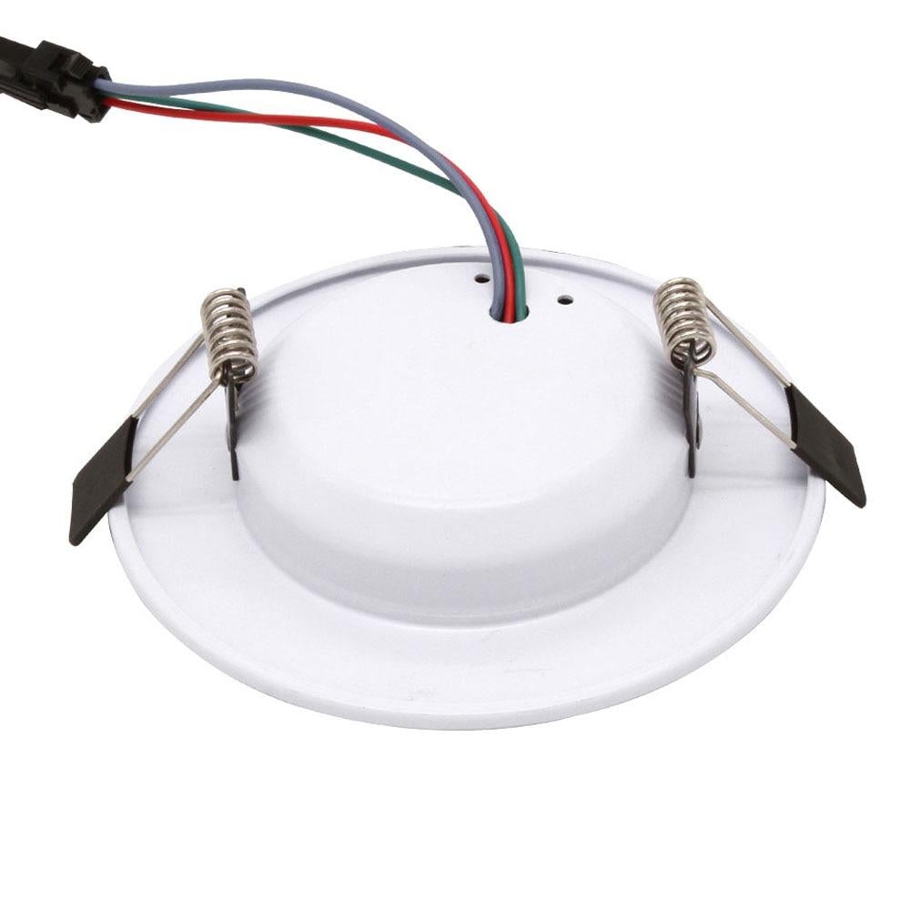 LED Downlight RGB Recessed Lamp Round 5W 10W 11cm 12cm Remote Control Lighting AC Spot Light Bar Living Room