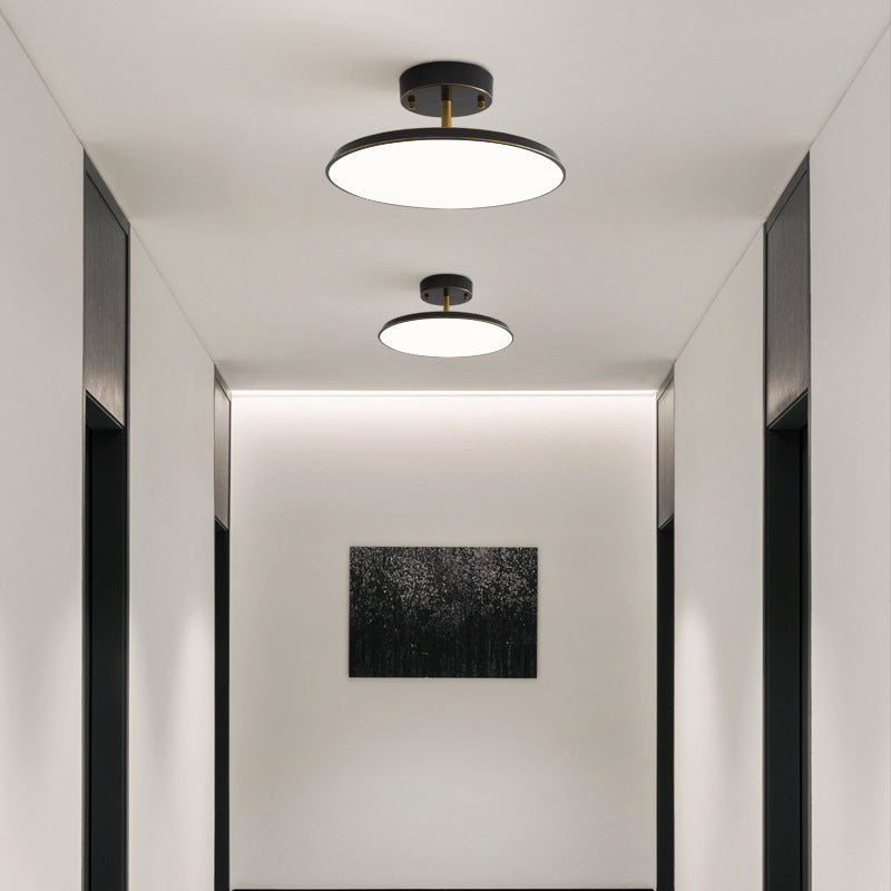 Modern LED Ceiling Light For Living Dining Room Aisle Lamp Rotatable Corridor Balcony Round Copper Light Home Decoration Fixture