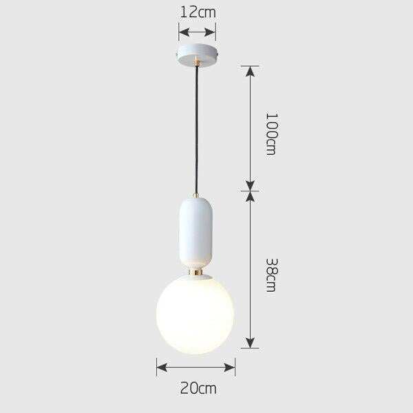 Nordic LED Pendant Lights Frosted Glass Industrial Handin Pendant Lamp Modern Bedroom Hanglamp Living Room Suspension Luminaire
