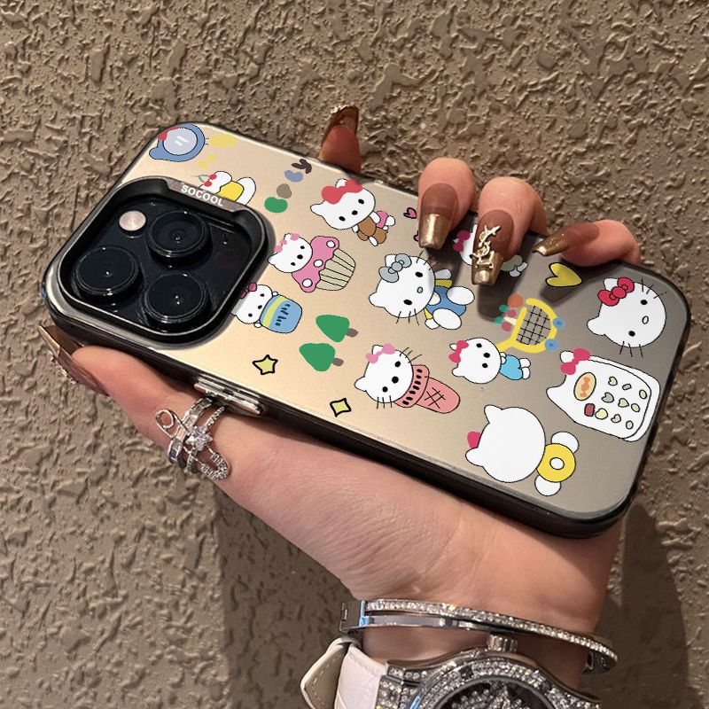 Cute Cartoon Sanrio Hello Kitty Cat Magsafe Wireless Charge Phone Case For iPhone 16 15 14 13 12 Pro Max Cover