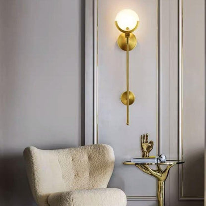 Luxury Bedside Aisle Bedroom All-copper Wall Lamp