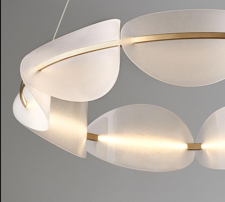 Circular Household Simple Petal Warm Chandelier