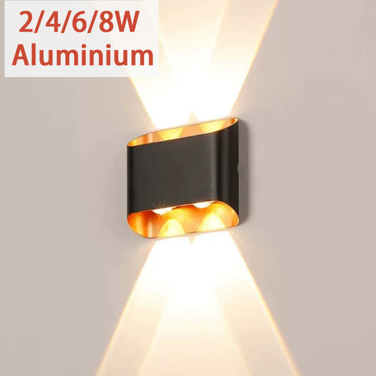 Aluminium LED Wall Lamp Waterproof IP55 Indoor Outdoor Lamp Garden Lights for Living Room Bedroom