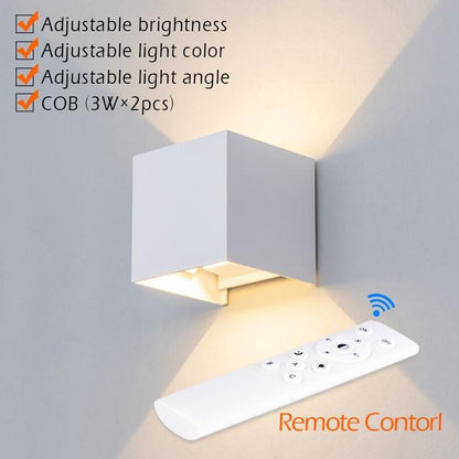Adjustable 6W LED Wall Lamp IP65 Waterproof Indoor & Outdoor Aluminum Wall Light Surface Mounted Cube LED Garden Porch Light