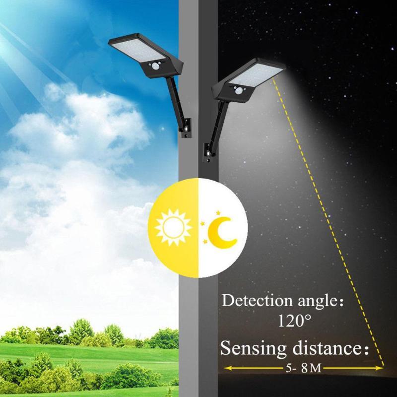 48/56LED Remote Control Solar Light PIR Motion Sensor IP65 Outdoor Wall Street Lamp Waterproof Lamp Lights