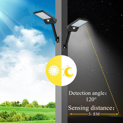 48/56LED Remote Control Solar Light PIR Motion Sensor IP65 Outdoor Wall Street Lamp Waterproof Lamp Lights