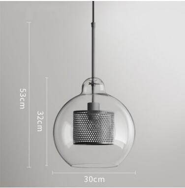 Nordic Modern Simple Glass Ball Single Head E27 LED Pendant Lights Personality Decorative Lighting For Living Room Bedroom Cafe