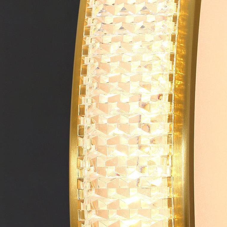 Modern Minimalist Copper Bedroom LED Ceiling Lamp