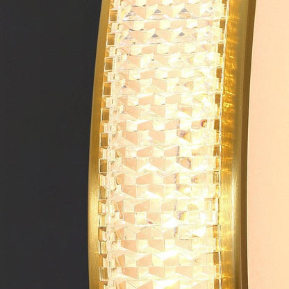 Modern Minimalist Copper Bedroom LED Ceiling Lamp