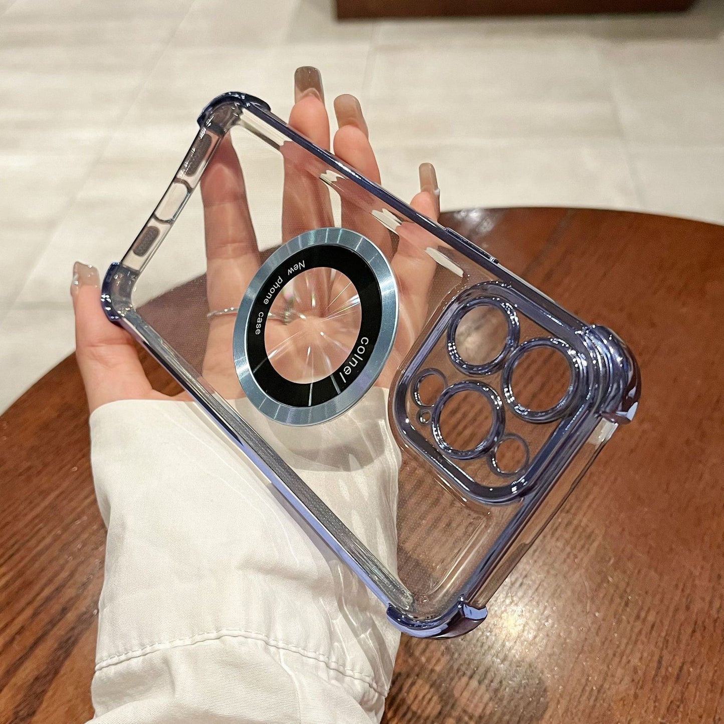 Transparent Plating Magnetic Cases For iPhone 16 13 12 11 17 Pro Max 14 15 Plus 17 Air For Magsafe Wireless Charging Phone Cover