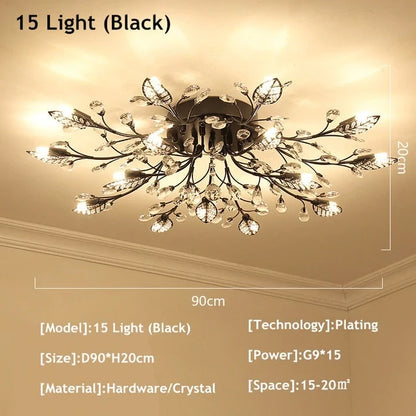 Modern Ceiling Light For Living Room Led Crystal Ceiling Lamp Bedroom Crystal Lamps Dining Gold Loft Lighting Crystal Fixtures