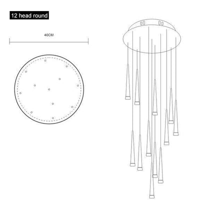 Modern Led Pendant Lights Fixture For Dining Room Aluminum Hardware Hanging Lamp  Lighting Restaurant Decorated For 15-30 Meters