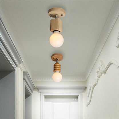 Nordic Ceiling Lamp LED Indoor Light Wood Pendant The Modern Restaurant Shop Bar Living Dining Room Corridor Lighting Fixture