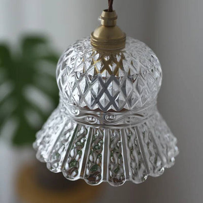 Modern Brass & Glass Pendant Light - Minimalist Ceiling Lamp for Hallway Corridor Hanging Home Lighting