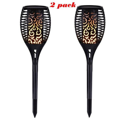 Solar powered LED Flame Lamp Waterproof 33LEDs Lawn Flame Flickering Torch Light Outdoor Solar LED Fire Lights Garden Decoration