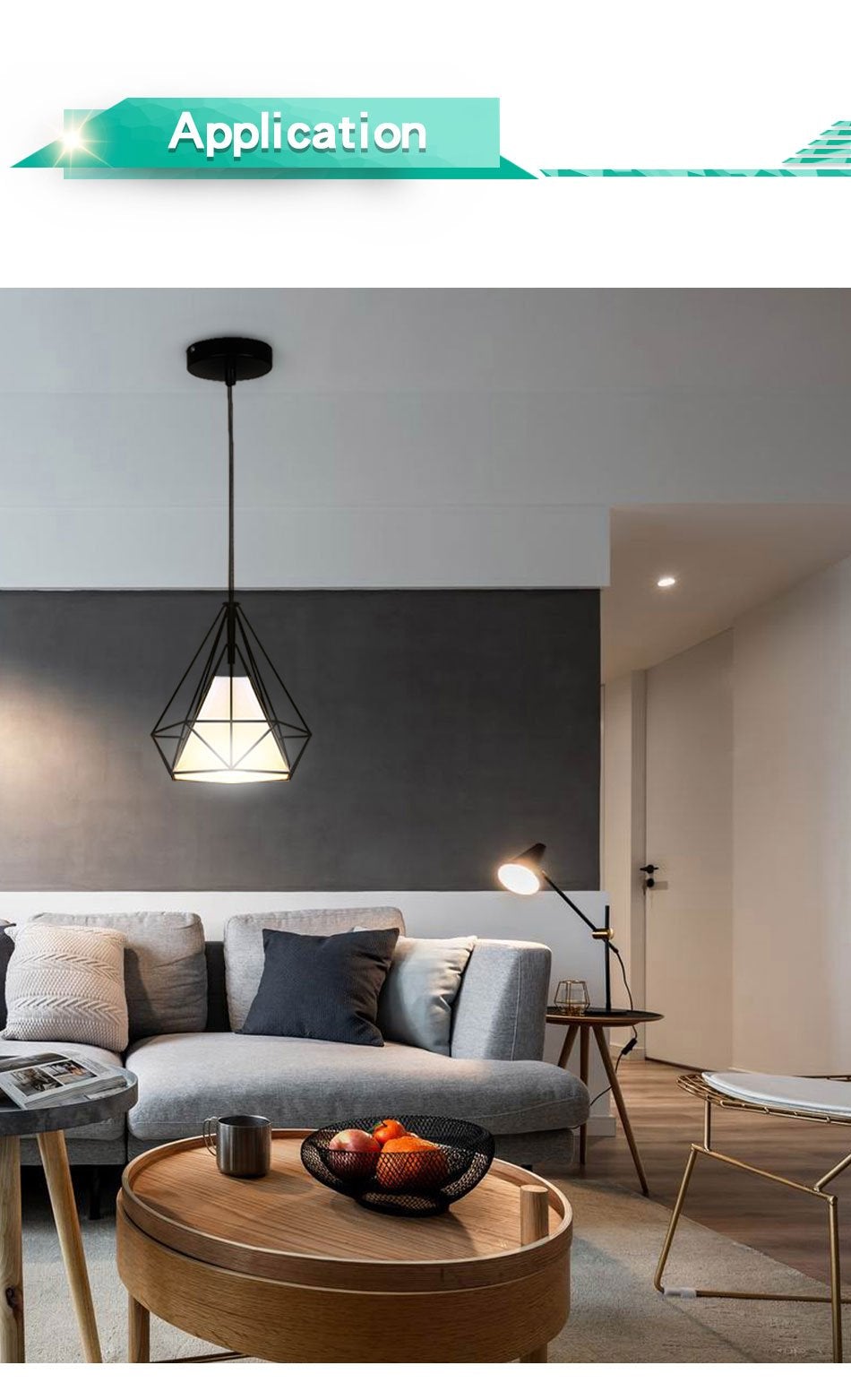 Modern Pendant Light Black Iron Hanging Cage Vintage Led Lamp E27 Industrial Loft Retro Dining Room Restaurant Bar Counter