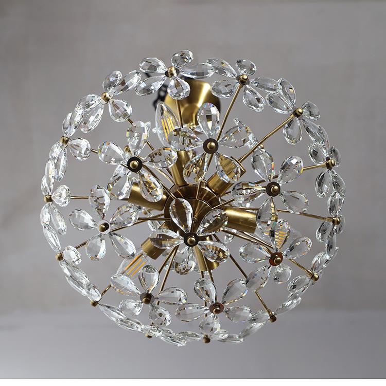 Crystal Chandelier Garden American Retro Style Lamps